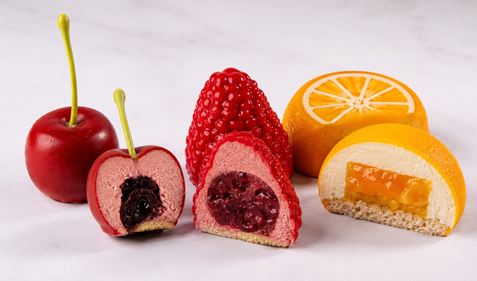 Realistic fruit group
